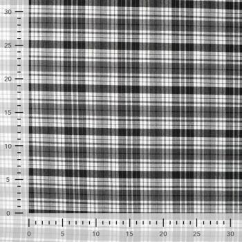 Preview: Polyester-Webware Karo in Schwarz/Weiß, Meterware im Detail